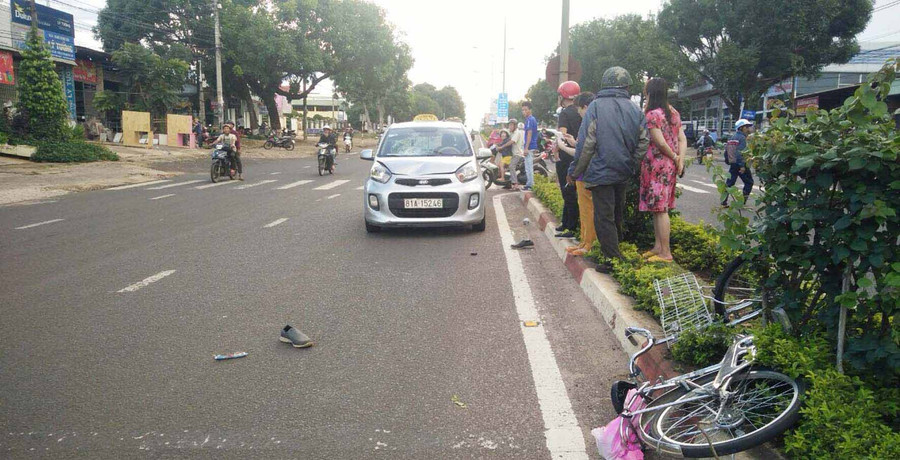 Hiện trường vụ tai nạn. Ảnh: Hà Phương