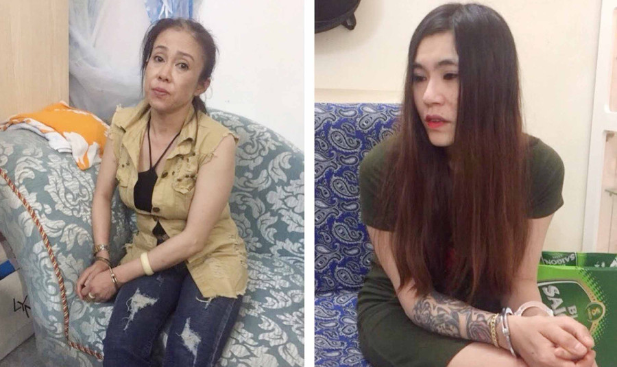 Phương (trái) và My đã dùng nhà riêng để làm nơi bán ma túy. Ảnh: Văn Ngọc