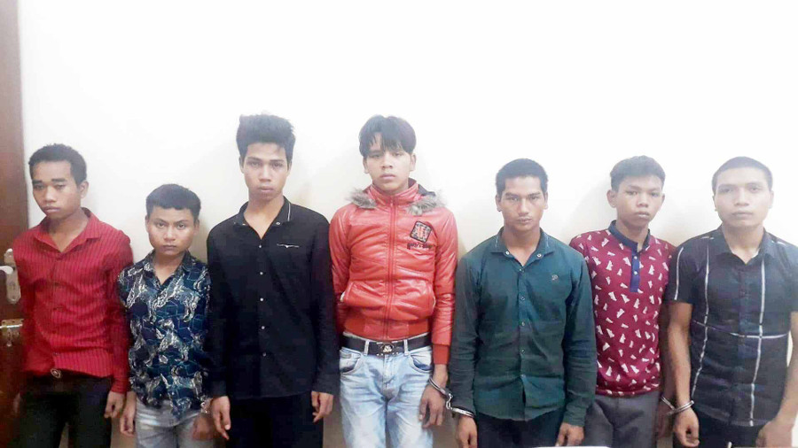 7 đối tượng đã bị bắt giữ. Ảnh: Văn Ngọc