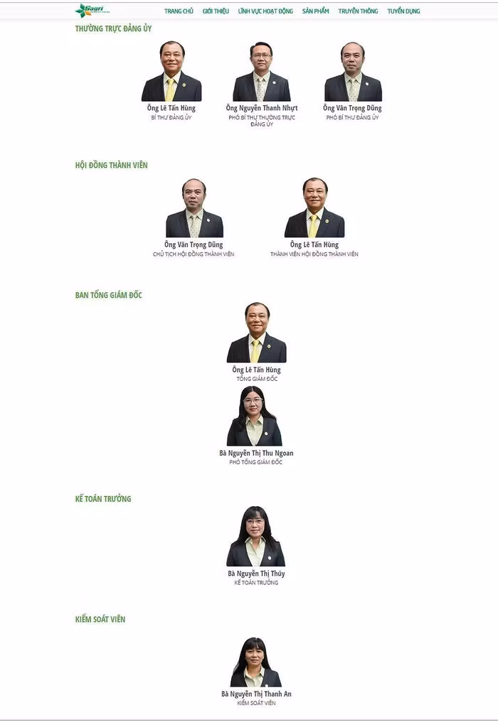 Ban lãnh đạo đương nhiệm ở Sagri. (Ảnh chụp màn hình) Ban lãnh đạo đương nhiệm ở Sagri. (Ảnh chụp màn hình)