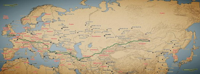  Hành trình 12.000km của cô đi qua 14 quốc gia nằm trên con đường tơ lụa