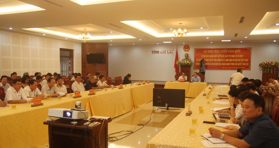 Quang cảnh Hội nghị tại đầu cầu Gia Lai. Ảnh: Văn Ngọc