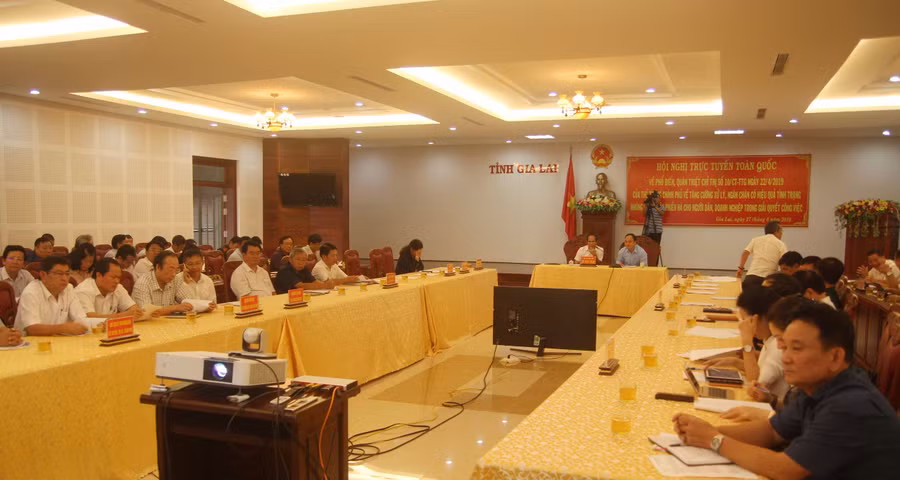 Quang cảnh Hội nghị tại đầu cầu Gia Lai. Ảnh: Văn Ngọc