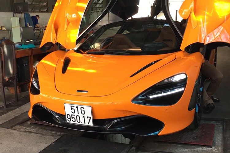 Biển số trên do Cường Đô-la bấm ngẫu nhiên cho siêu xe McLaren 720S 
