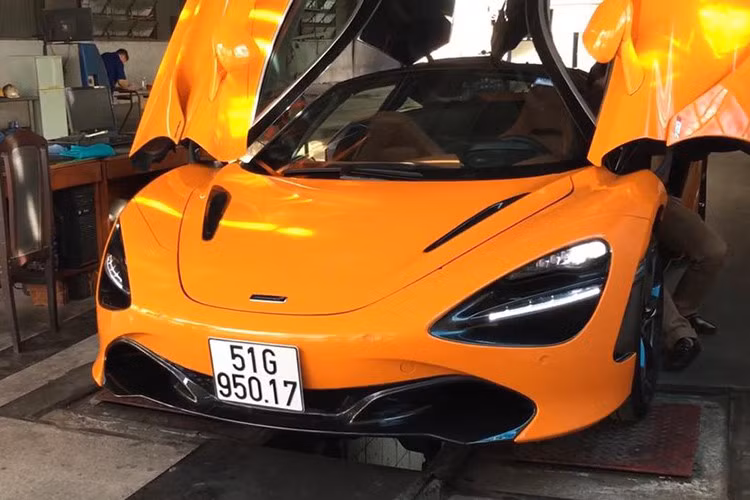 Biển số trên do Cường Đô-la bấm ngẫu nhiên cho siêu xe McLaren 720S 