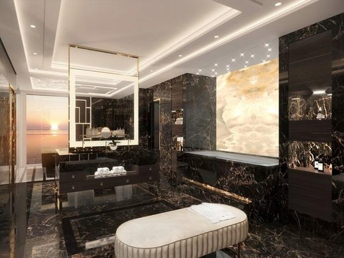 Phòng ngủ chính sẽ có một chiếc giường king size trị giá 200.000 USD được sản xuất bởi Hastens. Giường sẽ có một tấm nệm cần 18 tháng và hơn 300 giờ để sản xuất.