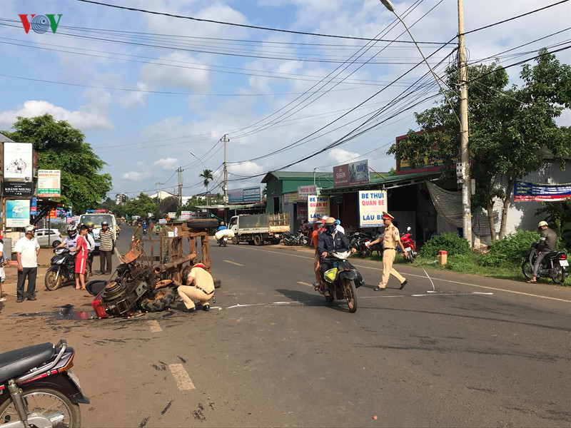 Hiện trường vụ tai nạn. 