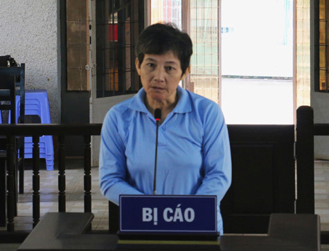 Bị cáo Phương tại phiên tòa Bị cáo Phương tại phiên tòa