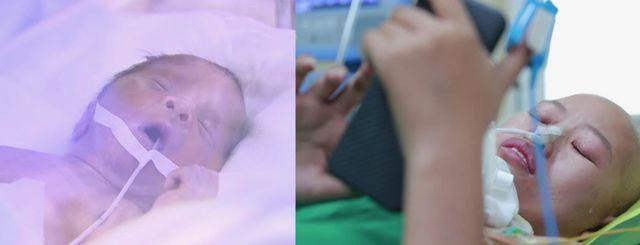 Xem hình ảnh con mỗi ngày qua điện thoại là liều thuốc tinh thần để chị Liên quyết tâm khỏe lên.