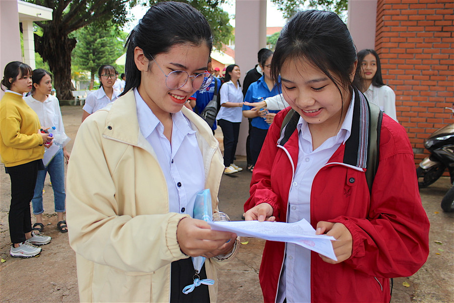 Một số thí sinh phấn khởi vì đã 