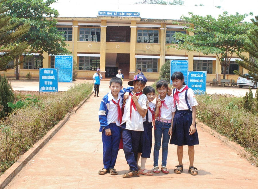  Học sinh Trường THCS Chu Văn An. Ảnh: T.P