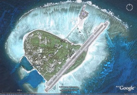  Ảnh chụp đảo Phú Lâm của Việt Nam từ vệ tinh.