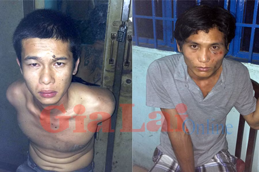 Hai đối tượng Đại và Dũng. Ảnh: Nghĩa Bình