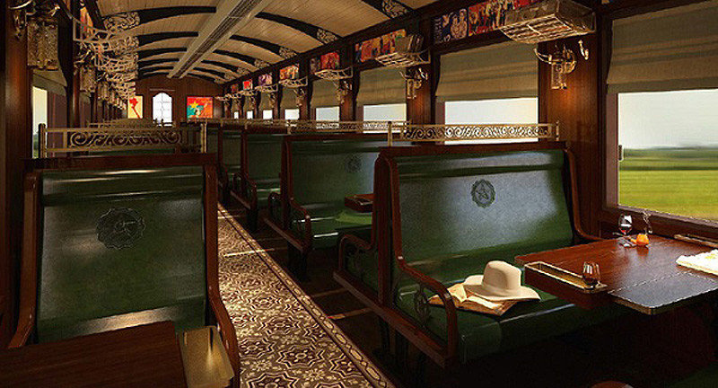 Thiết kế bên trong toa tàu du lịch bằng đầu máy hơi nước (Ảnh: VNR) Thiết kế bên trong toa tàu du lịch bằng đầu máy hơi nước (Ảnh: VNR)