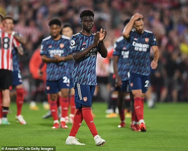 Saka đã nghỉ ngơi đủ sau EURO 2020. Ảnh: Arsenal FC