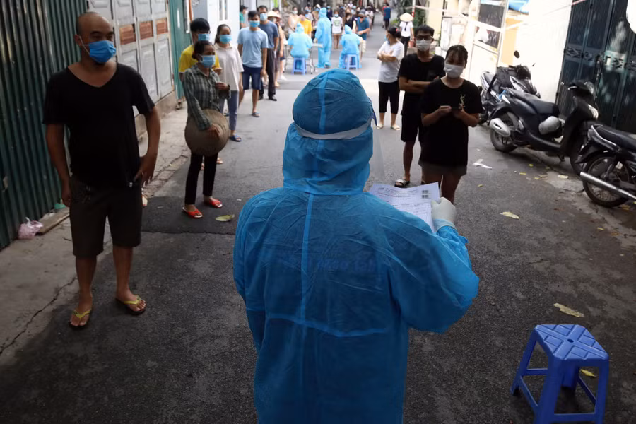 Hà Nội tiếp tục giãn cách xã hội đến sáng 6.9 - Ảnh Đậu Tiến Đạt