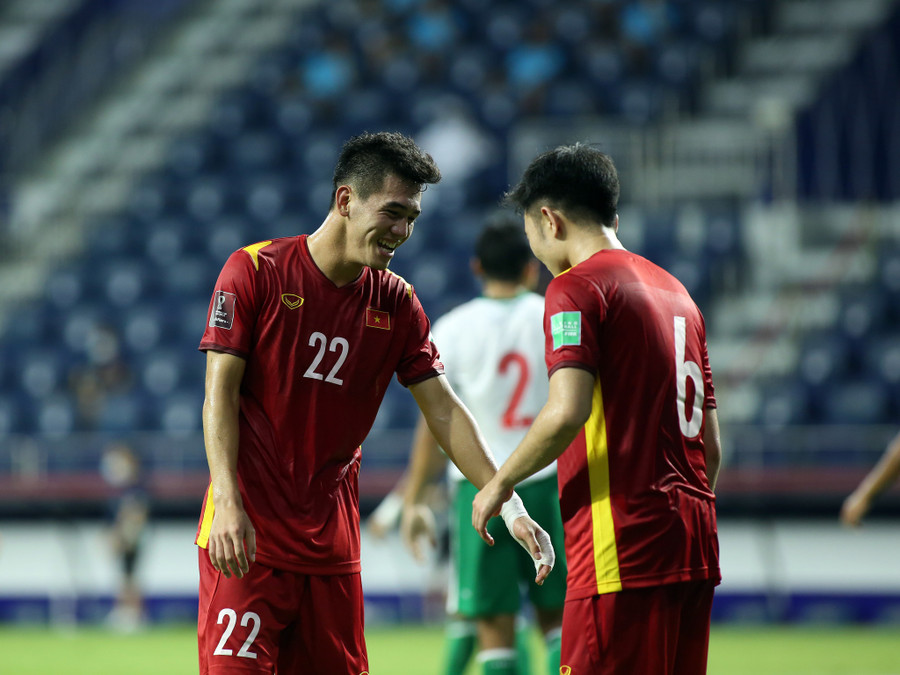  Tiến Linh và Xuân Trường trong màu áo tuyển Việt Nam. Ảnh: Ngọc Linh