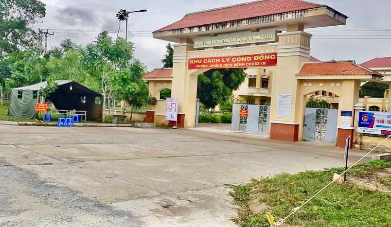 Trường THPT Dân tộc Nội trú Đông Gia Lai-một trong 3 địa điểm tại thị xã An Khê được cải tạo thành nơi cách ly tập trung các công dân về từ vùng dịch (ảnh P.D) 2
