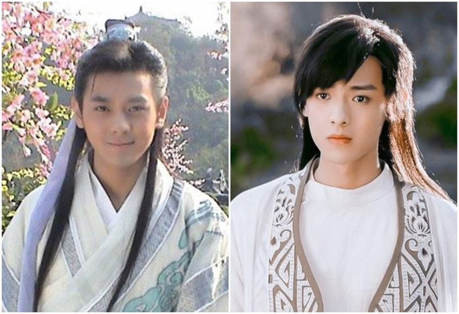 Bạch Chú (phải) bị mắng là thua xa các đàn anh từng đóng vai Đoàn Dự. Ảnh: Weibo NV