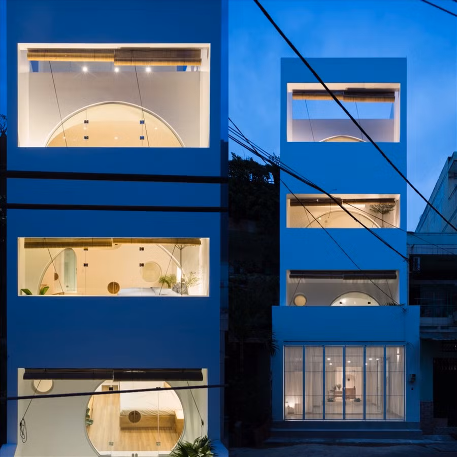 Ánh sáng được sắp xếp tùy theo khu và chia không gian thành những mảng sáng tối, tĩnh lặng và tương phản về nhiệt độ. 