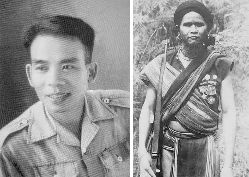 Tư lệnh Nguyễn Chánh và Anh hùng Núp (ảnh tư liệu).