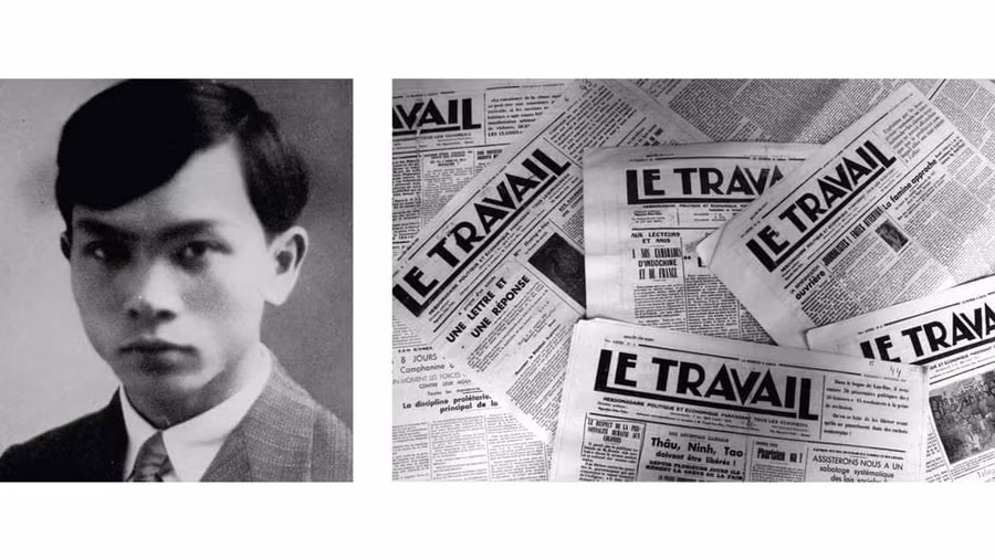  Võ Nguyên Giáp thời kỳ viết báo Le Travail - Ảnh: TƯ LIỆU GIA ĐÌNH