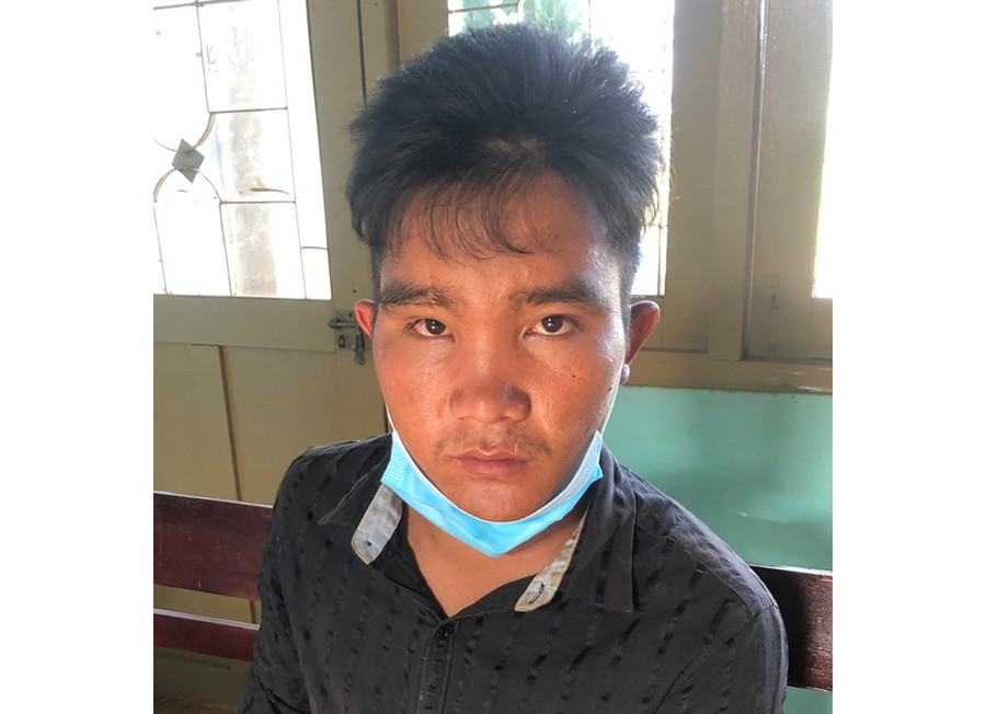  Đối tượng Yăn tại cơ quan điều tra Công an huyện Đak Đoa. Ảnh: Hạ Vy