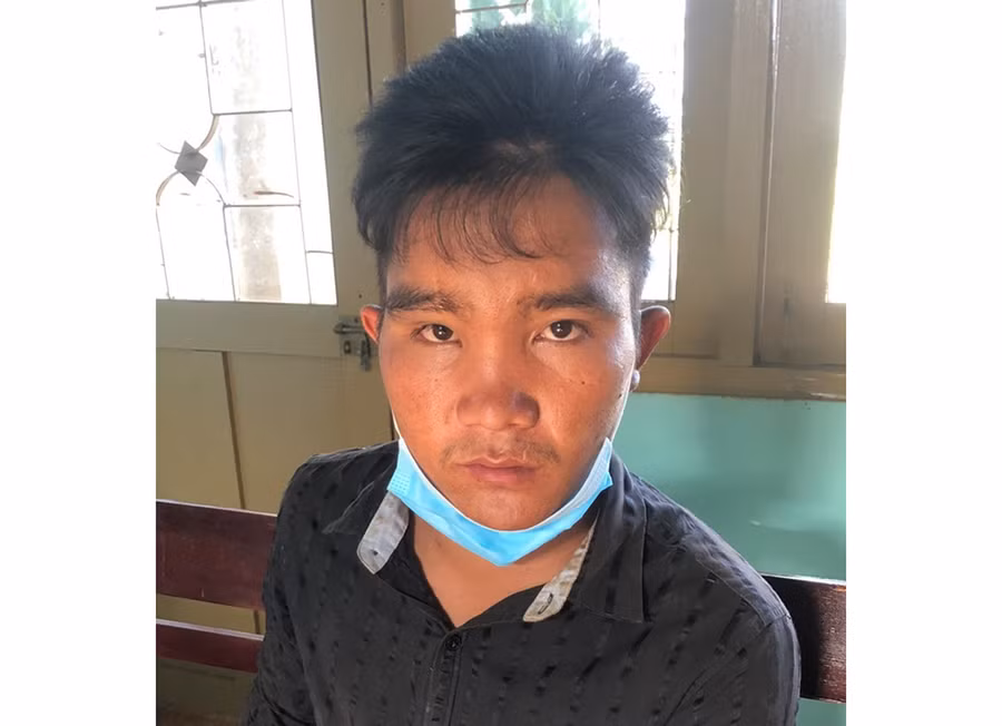  Đối tượng Yăn tại cơ quan điều tra Công an huyện Đak Đoa. Ảnh: Hạ Vy