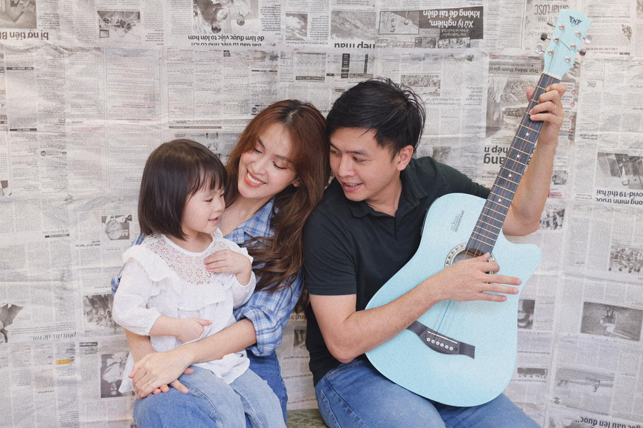 Tổ ấm hạnh phúc của diễn viên Cây táo nở hoa. Ảnh: FBNV