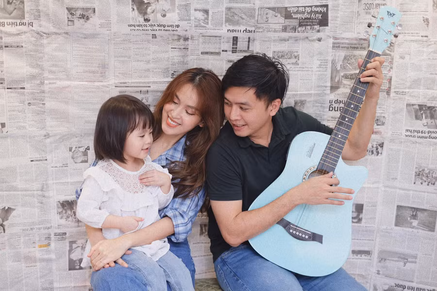 Tổ ấm hạnh phúc của diễn viên Cây táo nở hoa. Ảnh: FBNV