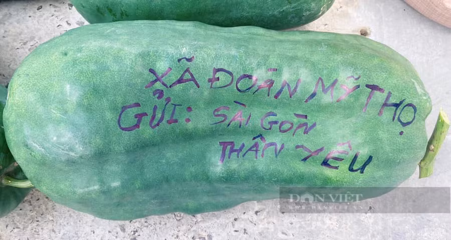 Gửi quà vào miền Nam với mong muốn Sài Gòn cố lên. Ảnh: TB