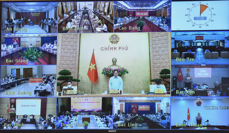 Hội nghị trực tuyến toàn quốc với các địa phương về công tác lập quy hoạch. (Ảnh: TRẦN HẢI)