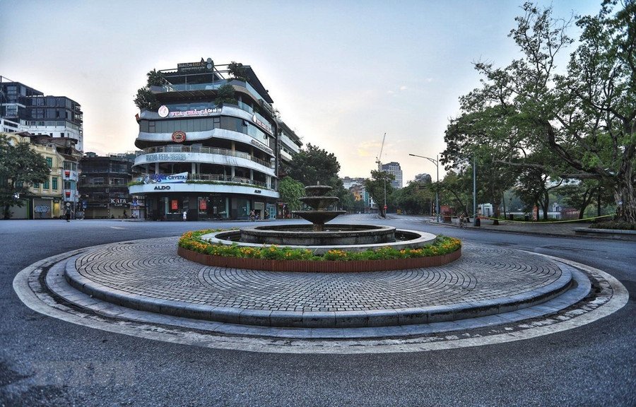 Quảng trường Đông Kinh Nghĩa Thục. (Ảnh: Thành Đạt/TTXVN)