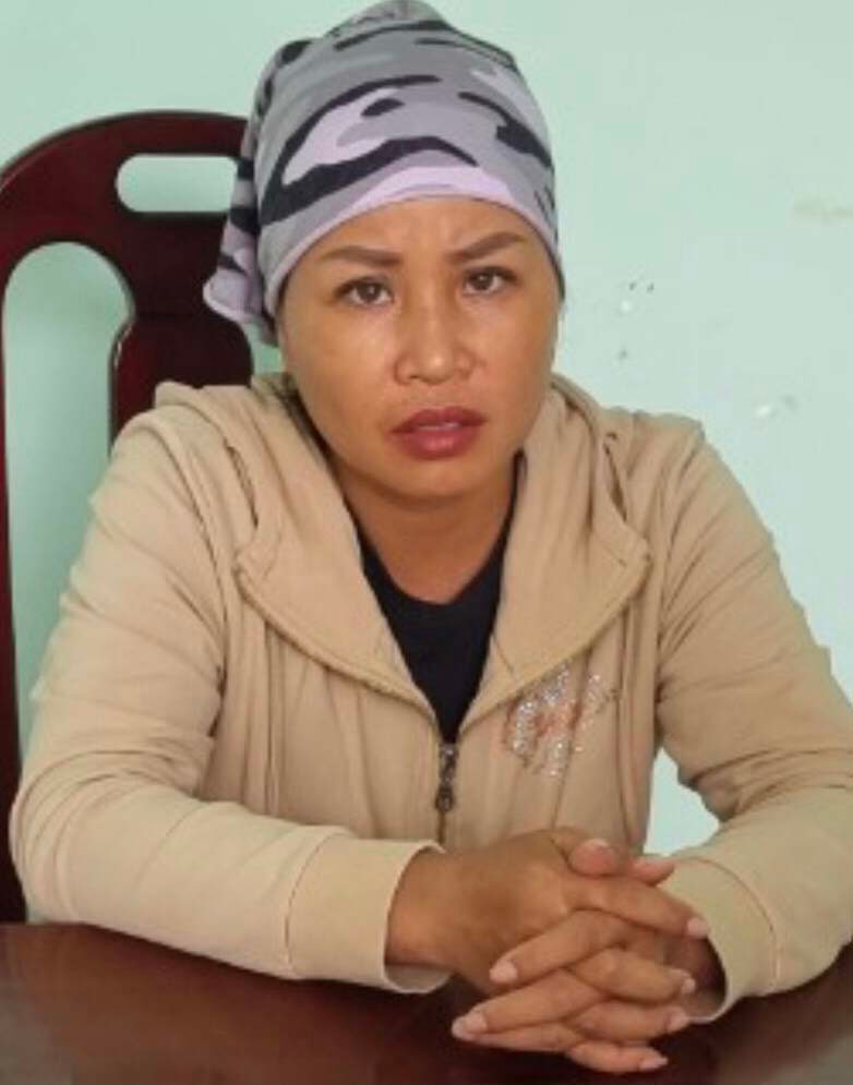 Đối tượng Nhung tại cơ quan Công an Ảnh Minh Hiếu