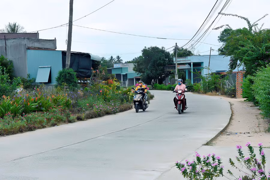 1. Con đường hoa do Chi hội Phụ nữ thôn An Xuân 2 trồng và chăm sóc, tạo cảnh quan môi trường xanh-sạch-đẹp.