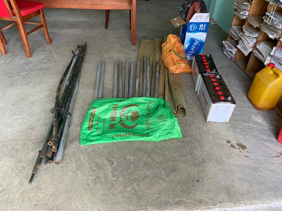 Hung khí vụ án được lực lượng chức năng thu giữ. Ảnh: CACC