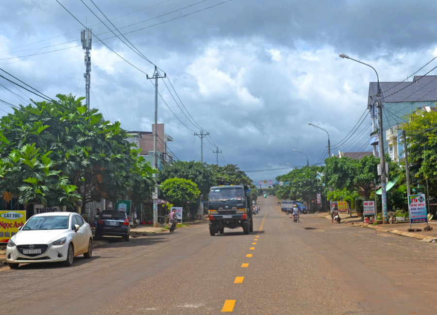 Trung tâm thị trấn Ia Ly, huyện Chư Păh. Ảnh: Hoàng Cư