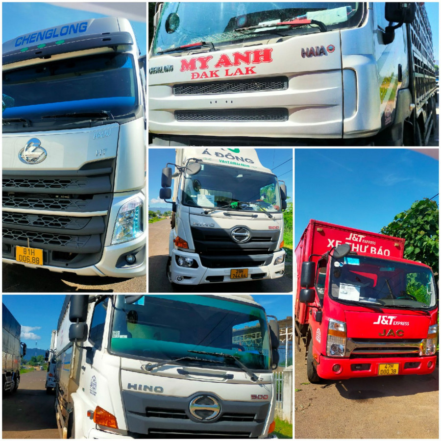 Những xe luồng xanh vi phạm bị phát hiện tại chốt cầu 110. Ảnh: Lê Anh