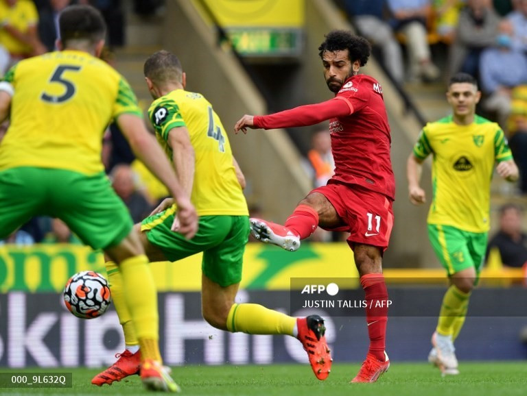 Liverpool là đội chơi lấn lướt hơn Norwich. Ảnh: AFP