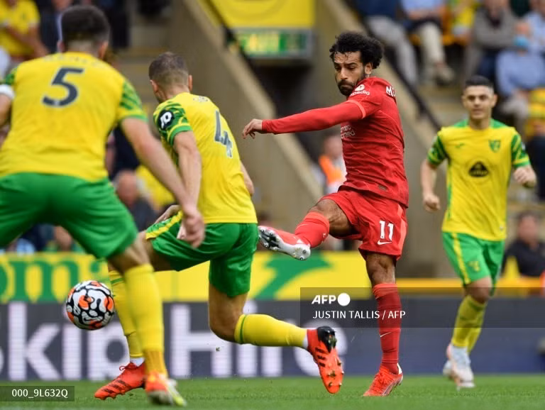 Liverpool là đội chơi lấn lướt hơn Norwich. Ảnh: AFP