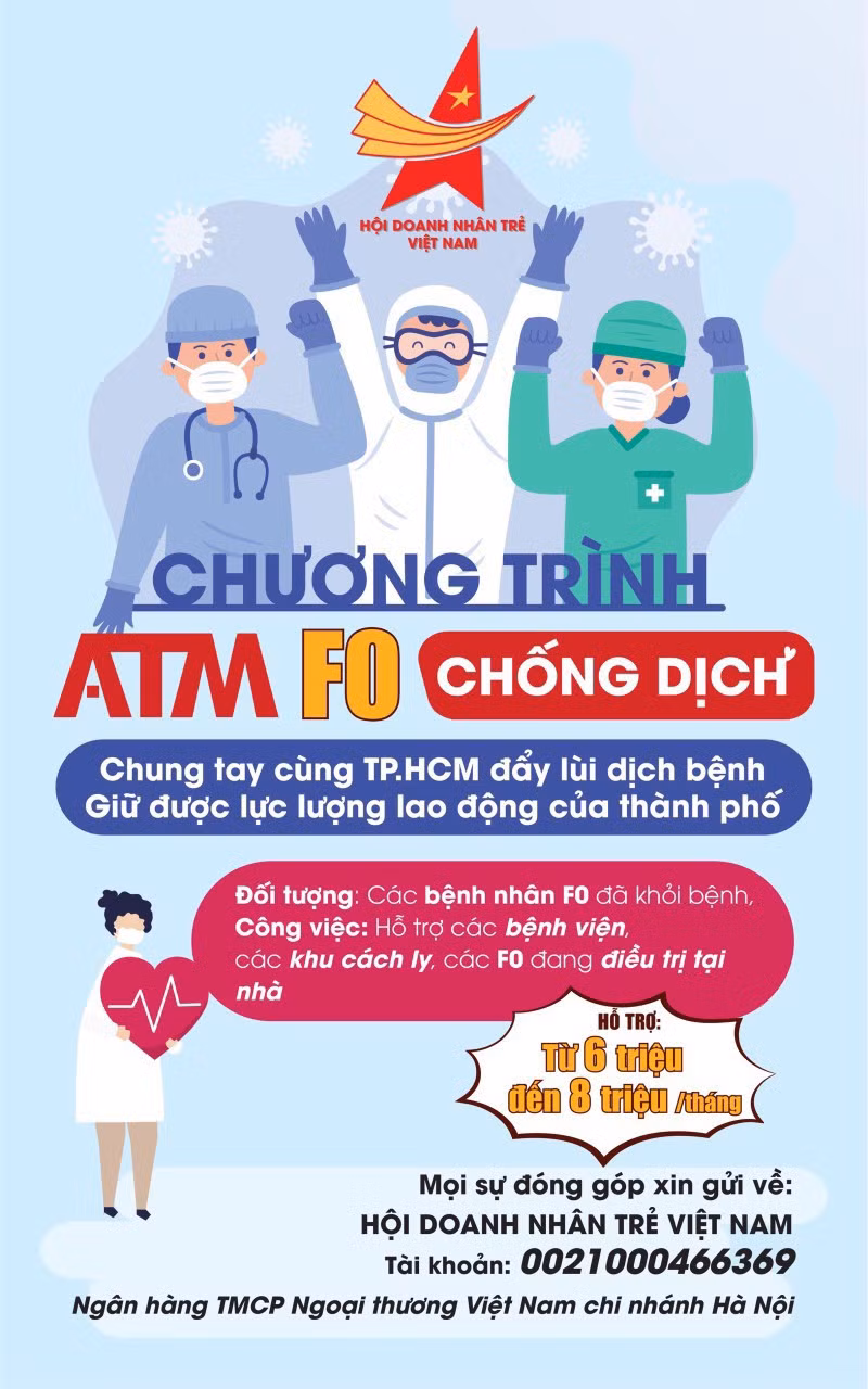 Thông tin chương trình kêu gọi cộng đồng chung tay thực hiện để chống dịch. Ảnh: BTC cung cấp