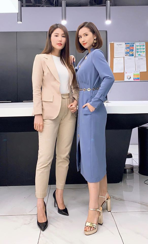 Diễm My và Lã Thanh Huyền có stylist hỗ trợ phối đồ khi tham gia Tình yêu và tham vọng.