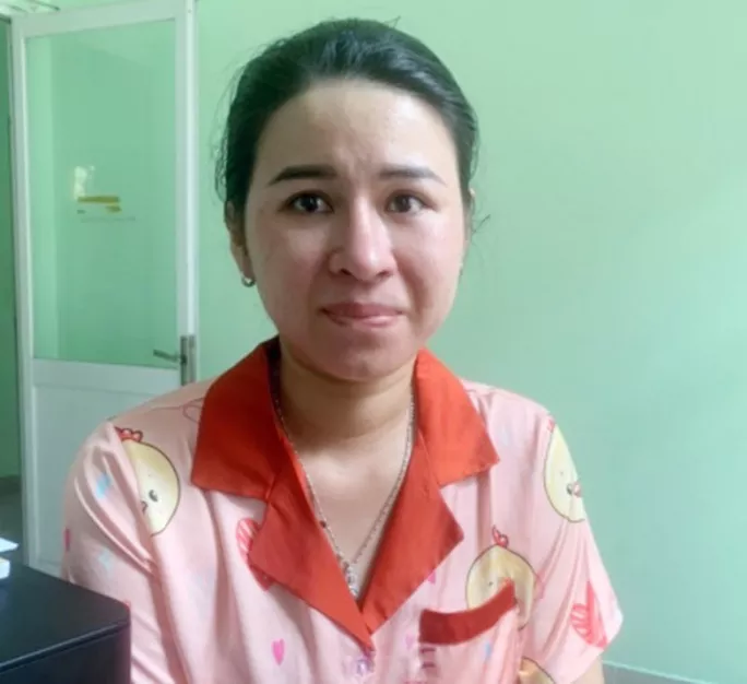 Lê Thị Ngọc Huyền lúc bị bắt