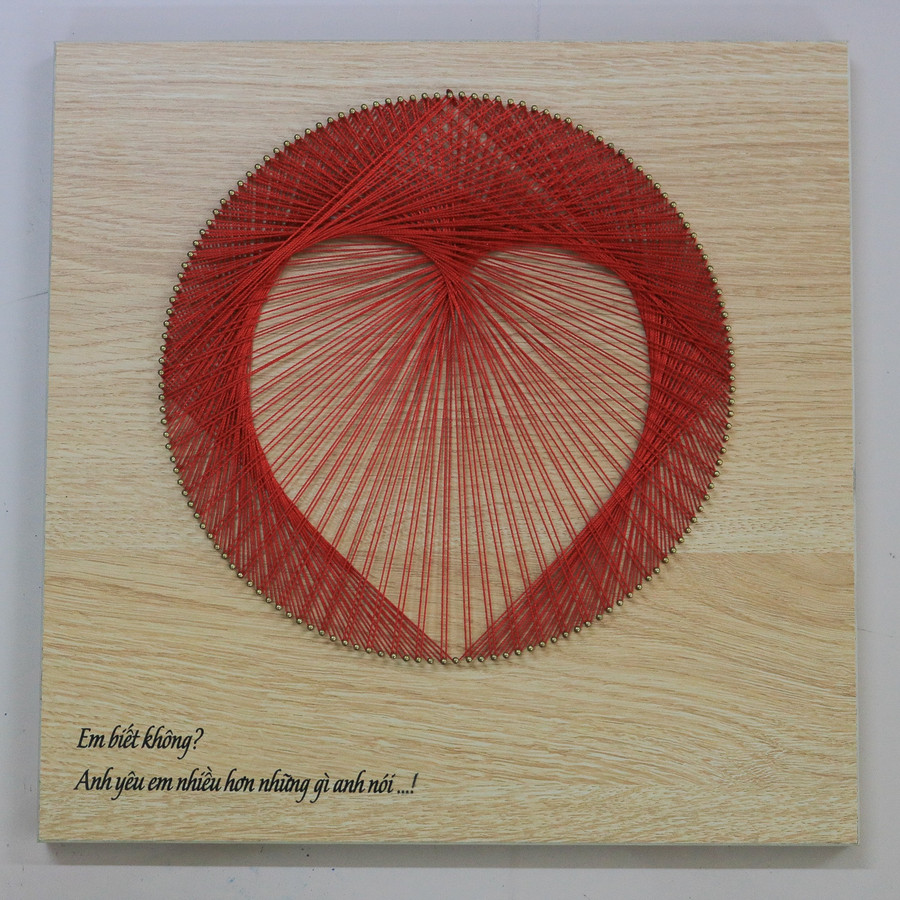 Một tạo hình trái tim khác có độ khó cao, yêu cầu tính logic để cho ra các mảng sáng, tối ấn tượng. Đây cũng là bức tranh anh Thành muốn tặng vợ mình trong ngày 14.2. Ảnh: Ngọc Long