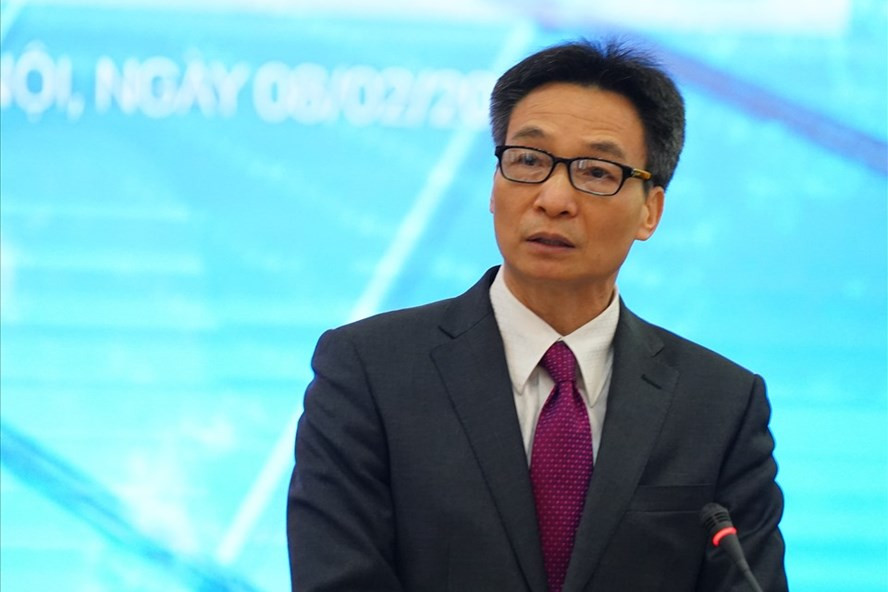  Phó Thủ tướng Chính phủ Vũ Đức Đam phát biểu tại hội nghị giao ban báo chí Xuân Nhâm Dần. Ảnh: T.Vương