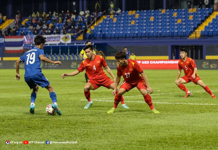 U23 Việt Nam tái đấu U23 Thái Lan trong trận chung kết giải vô địch U23 Đông Nam Á 2022. Ảnh: T.V