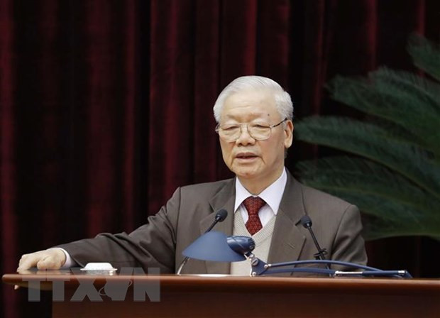 Tổng Bí thư Nguyễn Phú Trọng phát biểu tại Hội nghị. Ảnh: Phương Hoa/TTXVN