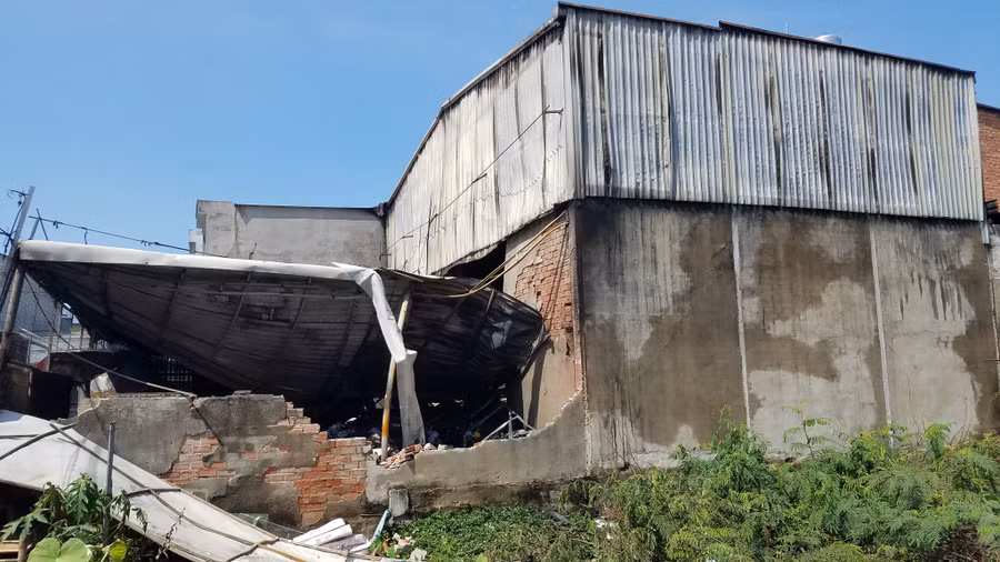  Hiện trường vụ cháy.