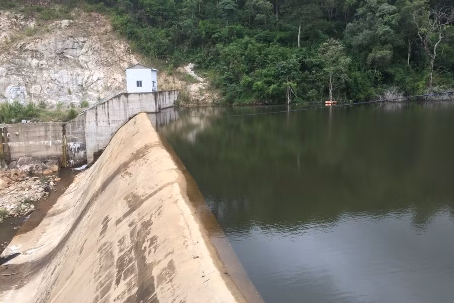 Cụm đầu mối của Thủy điện Đăk Pone 2AB. Ảnh: C.T.V