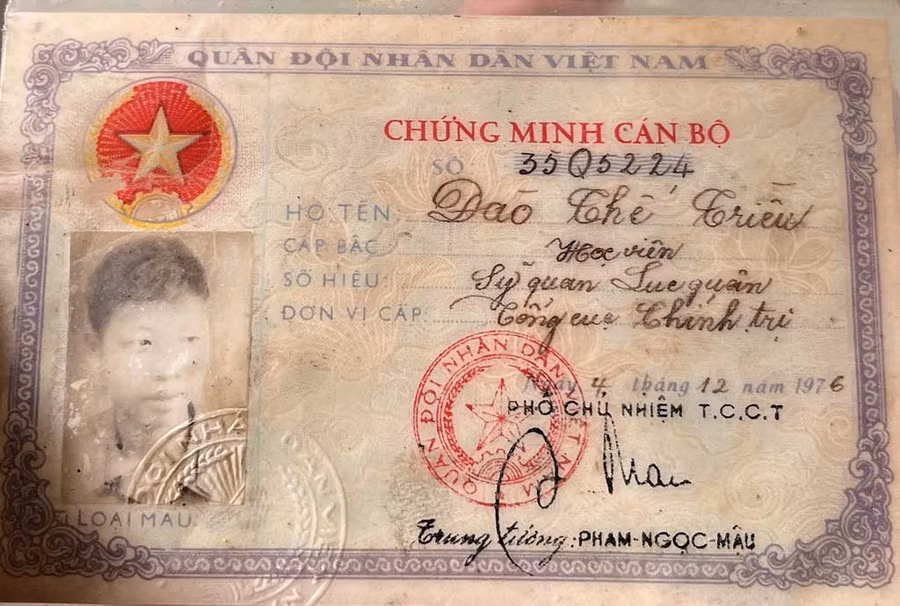 Chứng minh quân đội của liệt sĩ Đào Thế Triều